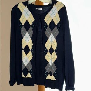 Croft & Barrow Argyle Patterned Cardigan